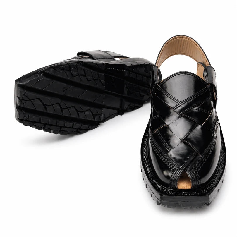 Black Double Sole Kajoor Norozi Chappal