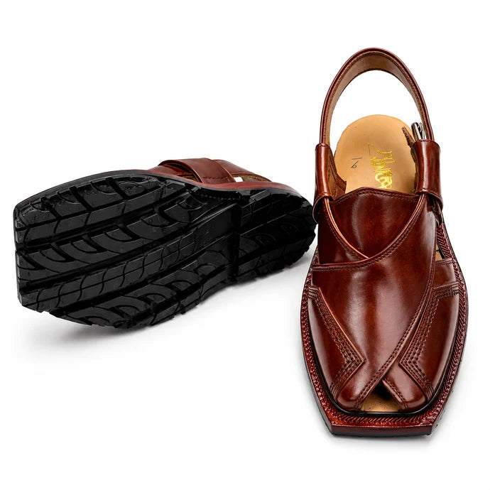 Half Taki Mustard Norozi Chappal With Double Tyre Sole
