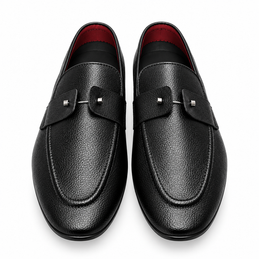 Men's Black Premium Leather Formal - Craftsmanship