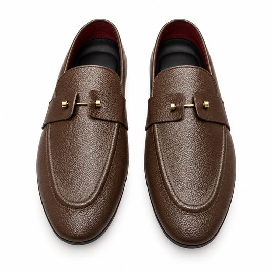 Men's Brown Premium Leather Formal - Craftsmanship