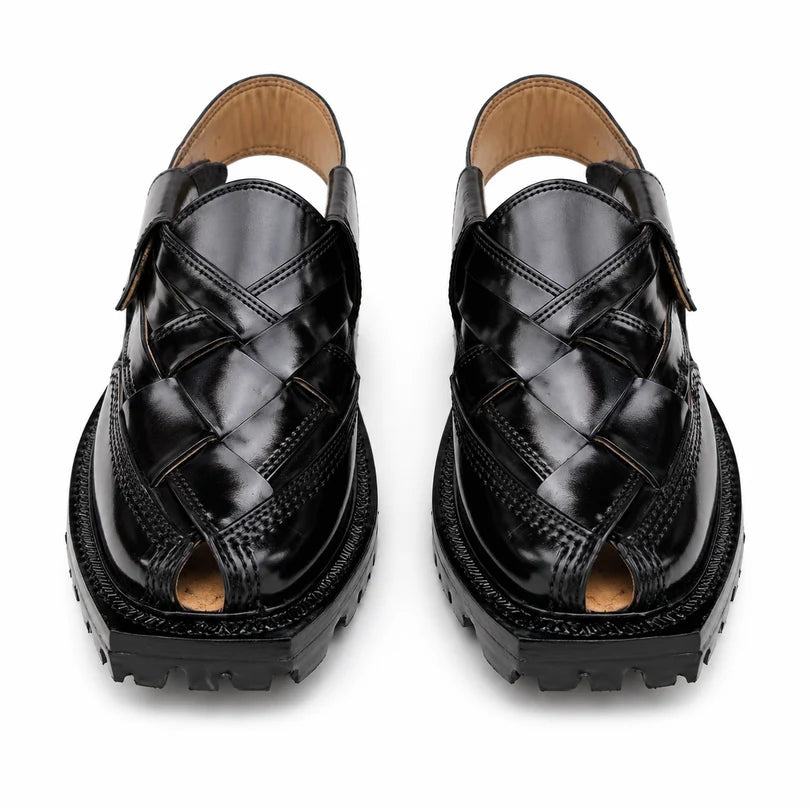 Black Double Sole Kajoor Norozi Chappal