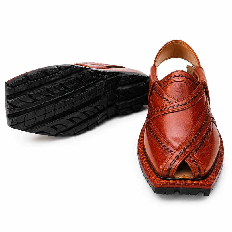 Markhor Mustard Norozi Chappal With Double Sole