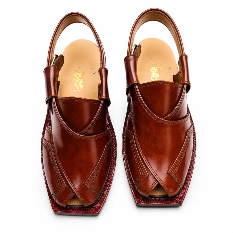 Half Taki Mustard Norozi Chappal With Single Tyre Sole