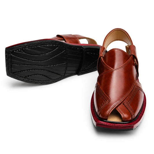 Half Taki Mustard Norozi Chappal With Single Tyre Sole