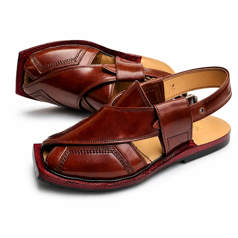 Half Taki Mustard Norozi Chappal With Single Tyre Sole