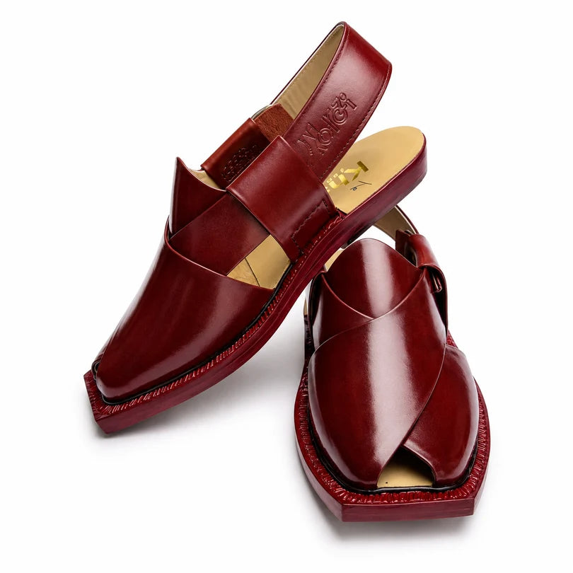 Mustard Single Leather Sole Plain Norozi Chappal