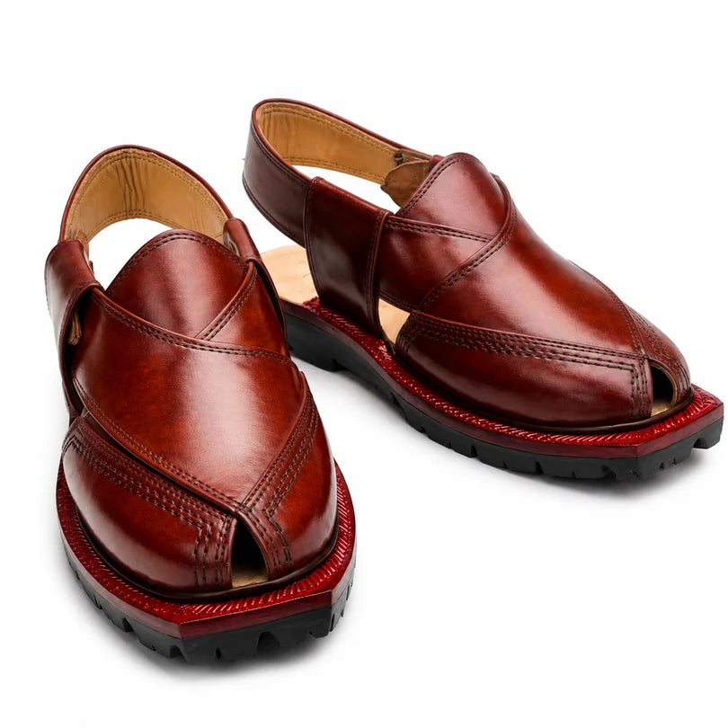 Mustard Norozi Chappal With Double Tyre Sole