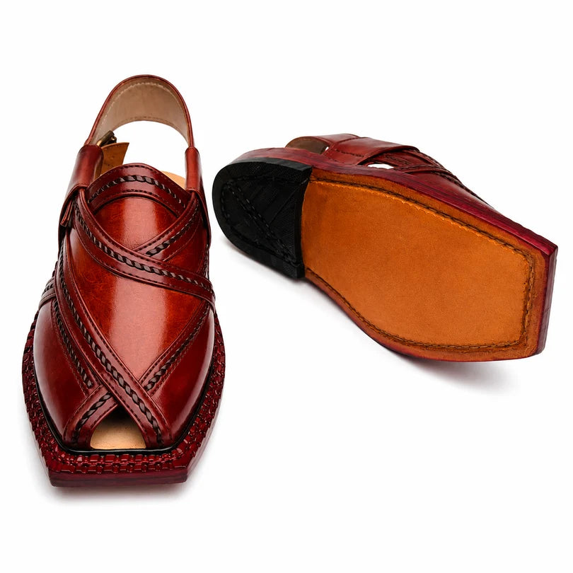 Markhor Mustard Norozi Chappal With Single Sole