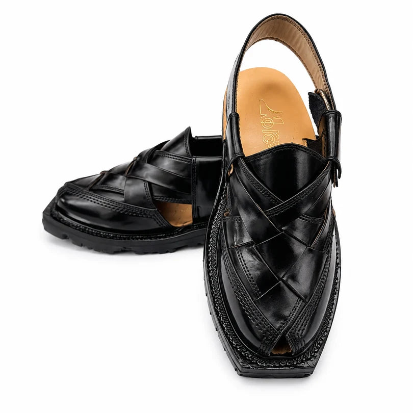 Black Double Sole Kajoor Norozi Chappal