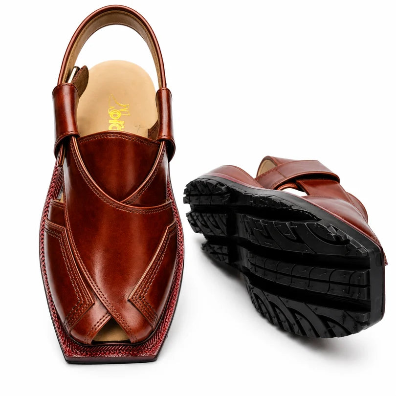 Half Taki Mustard Norozi Chappal With Double Tyre Sole