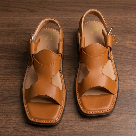 Handmade Brown Kohati Chappal – Premium Leather Craftsmanship