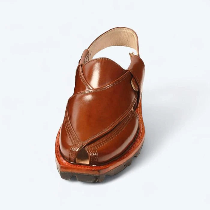 Mustard Norozi Chappal With Double Tyre Sole