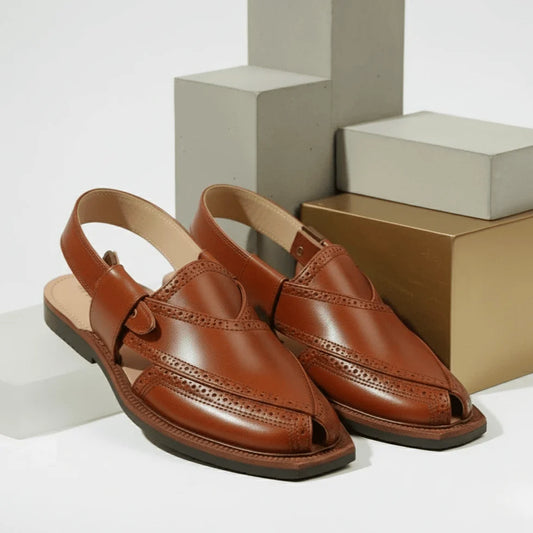 Gorilla Mustard Norozi Chappal With Single Tyre Sole