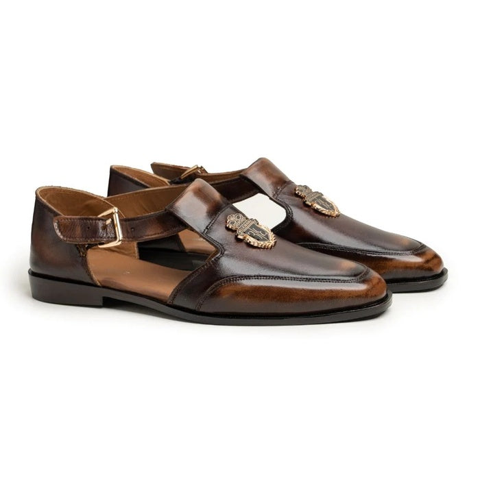 Handmade Mustard Round Sandal – Premium Leather Craftsmanship