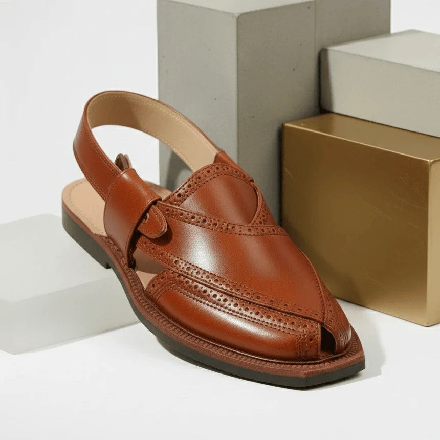 Gorilla Mustard Norozi Chappal With Single Tyre Sole