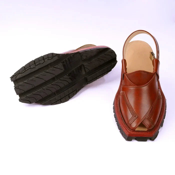 Mustard Half Taki Shikari Norozi Chappal With Tyre Sole
